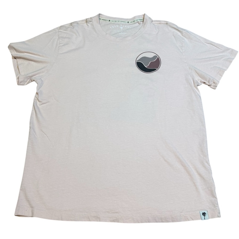 Free Planet Men’s Light Pink Graphic T-Shirt Size L Casual Streetwear